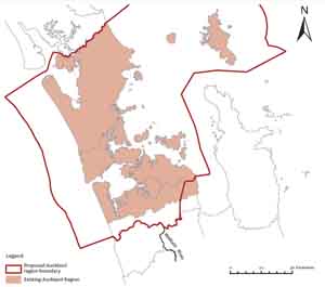 新大奥克兰地区边界（点击大图）